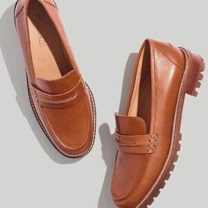 NEW Madewell The Corinne Lugsole Loafer in Dried Maple size 10